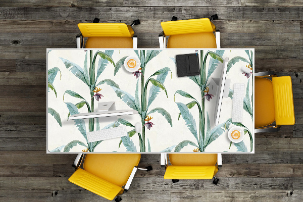 Desk mat tropical plants