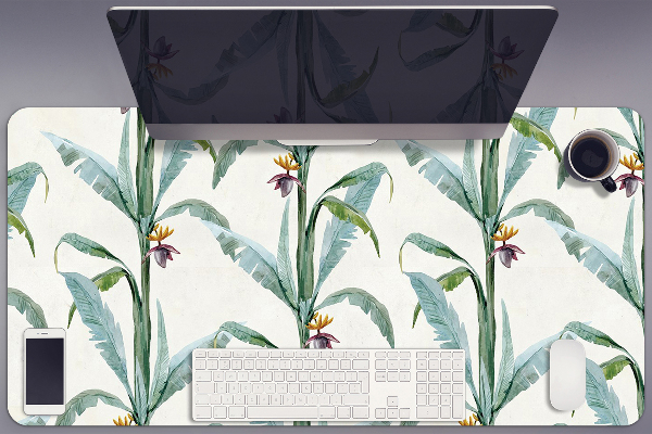 Desk mat tropical plants