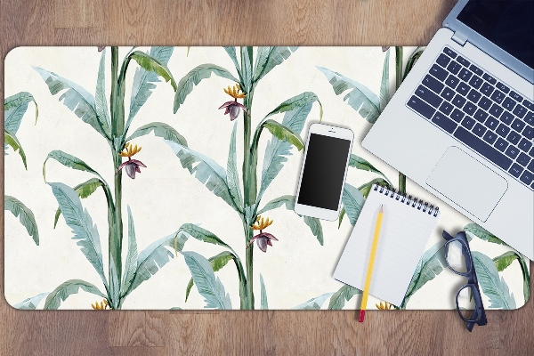 Desk mat tropical plants