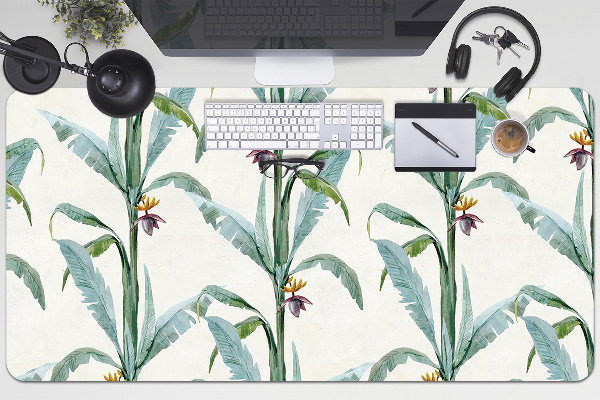Desk mat tropical plants