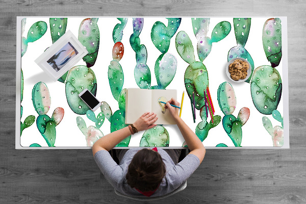 Full desk protector cacti Watercolor