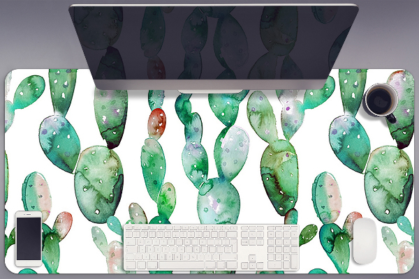 Full desk protector cacti Watercolor