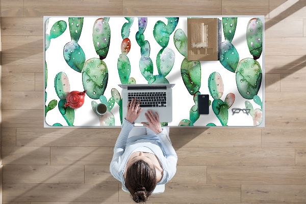 Full desk protector cacti Watercolor