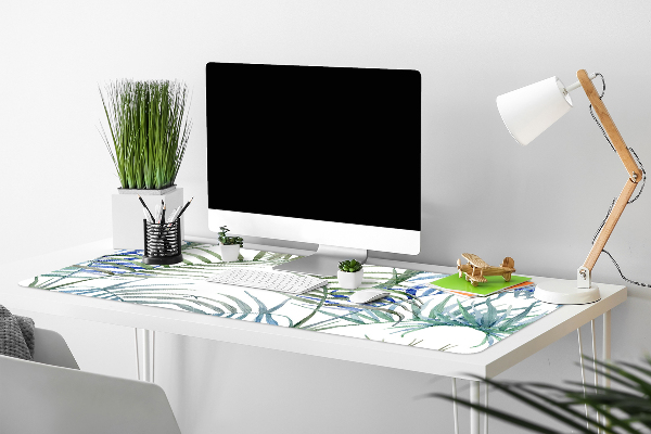 Full desk pad tropical leaves