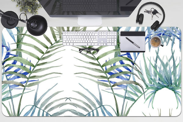Full desk pad tropical leaves