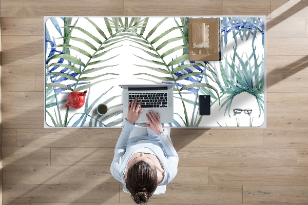 Full desk pad tropical leaves