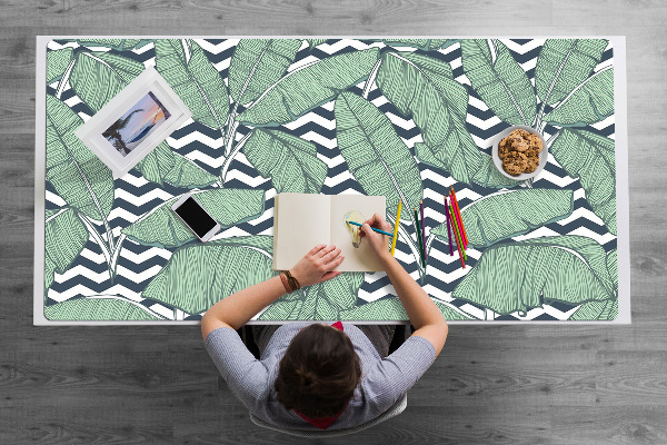 Full desk pad tropical leaves