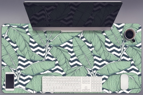 Full desk pad tropical leaves