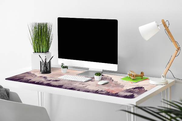 Large desk pad PVC protector Mountain forest