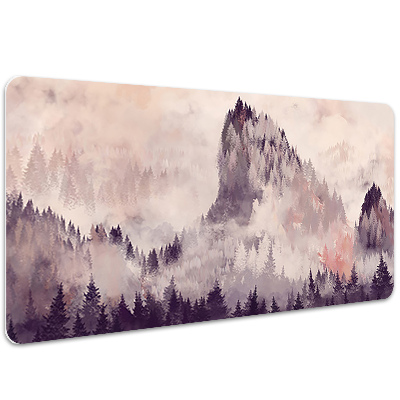 Large desk pad PVC protector Mountain forest