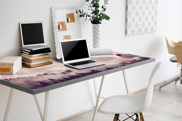Large desk pad PVC protector Mountain forest