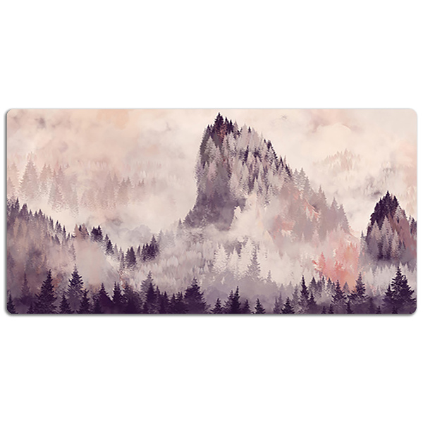 Large desk pad PVC protector Mountain forest