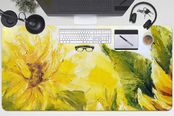Large desk mat for children Sunflowers