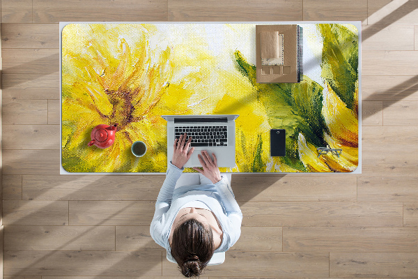 Large desk mat for children Sunflowers
