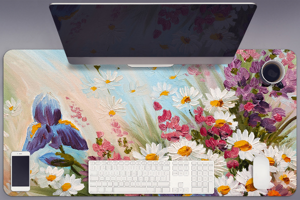 Large desk mat for children A field meadow