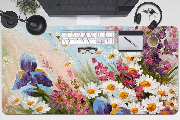 Large desk mat for children A field meadow