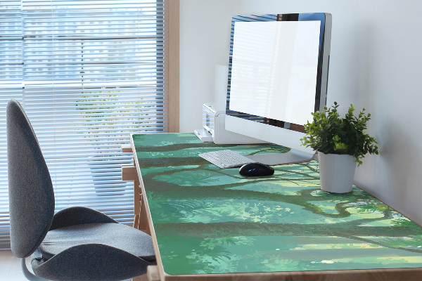 Large desk mat for children dark forest