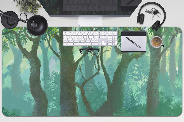 Large desk mat for children dark forest
