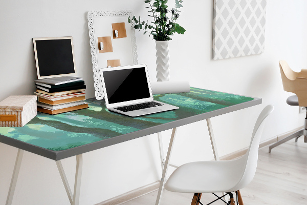 Large desk mat for children dark forest