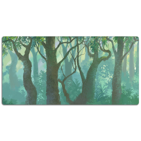 Large desk mat for children dark forest