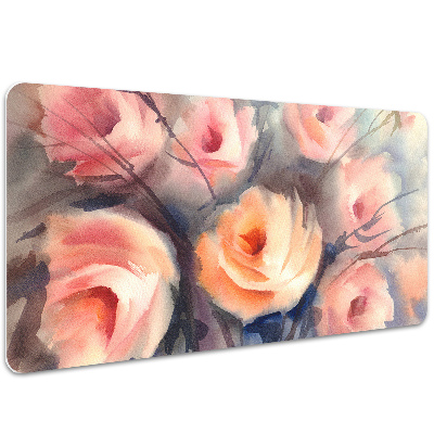 Full desk pad orange roses