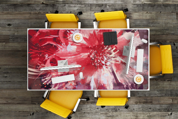 Full desk mat red flower