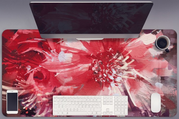 Full desk mat red flower