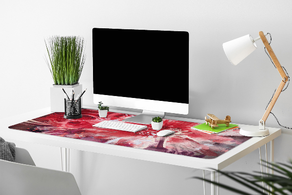 Full desk mat red flower