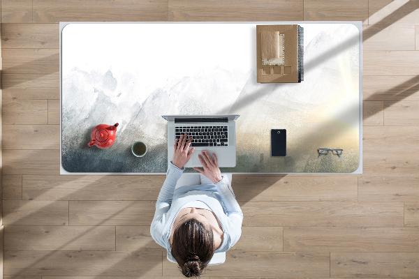 Large desk mat for children Fuji Landscape