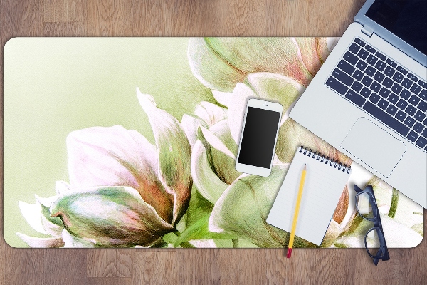 Desk pad magnolia flowers