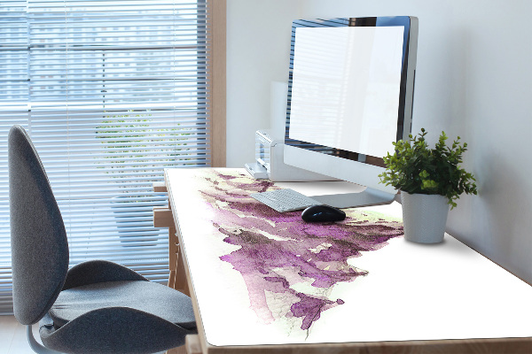 Large desk mat for children Winter mountains