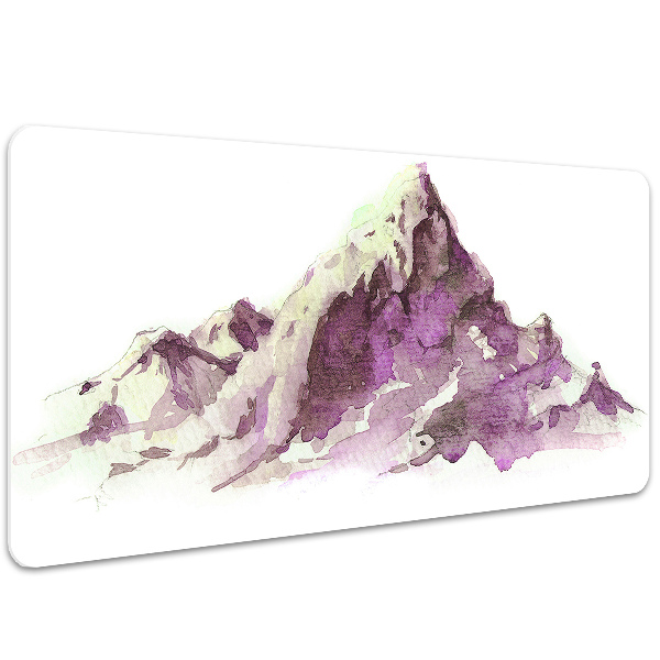 Large desk mat for children Winter mountains