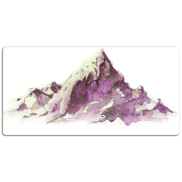 Large desk mat for children Winter mountains