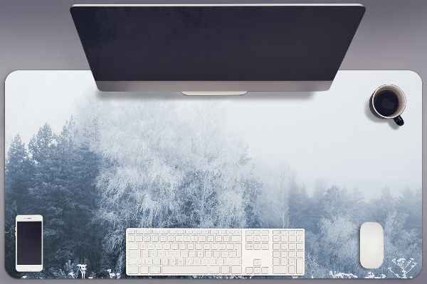 Large desk mat table protector Winter tree