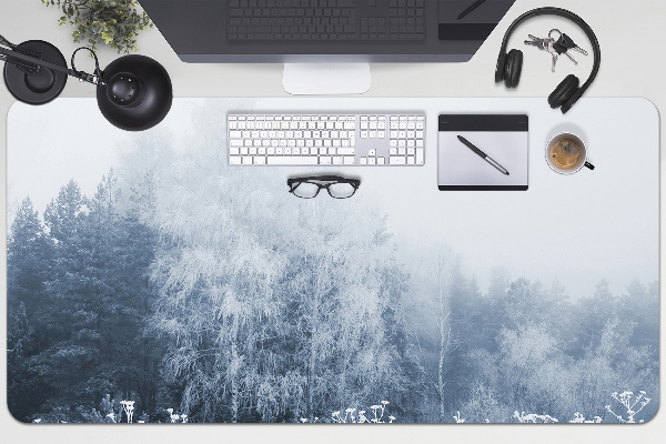 Large desk mat table protector Winter tree