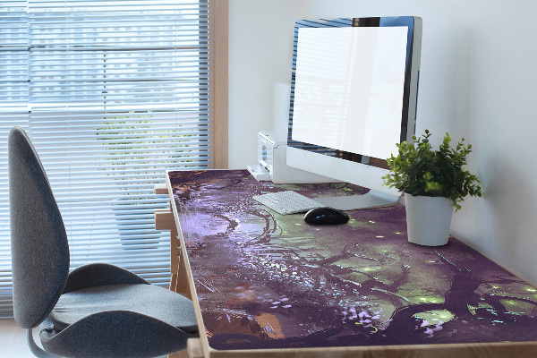 Large desk mat for children dark forest