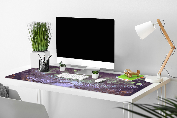 Large desk mat for children dark forest
