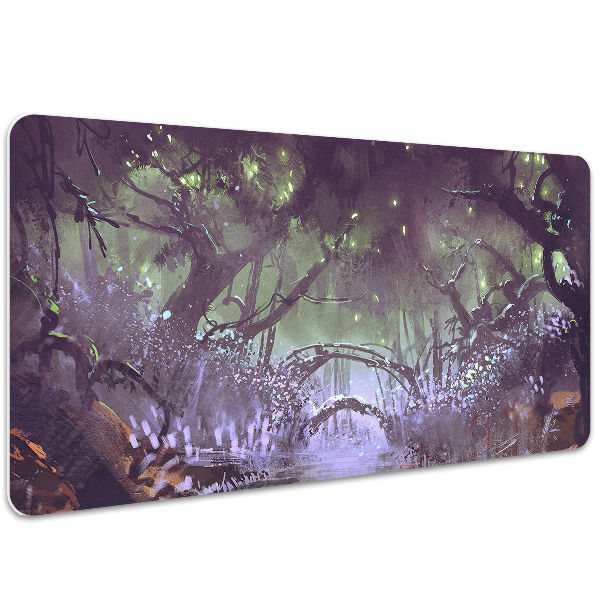 Large desk mat for children dark forest