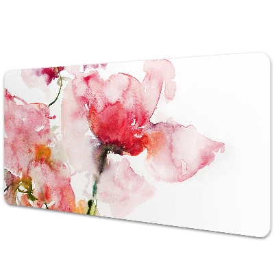 Desk pad watercolor flowers