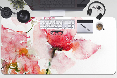 Desk pad watercolor flowers