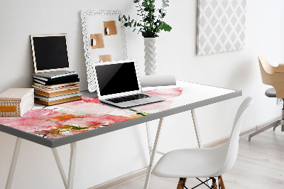 Desk pad watercolor flowers