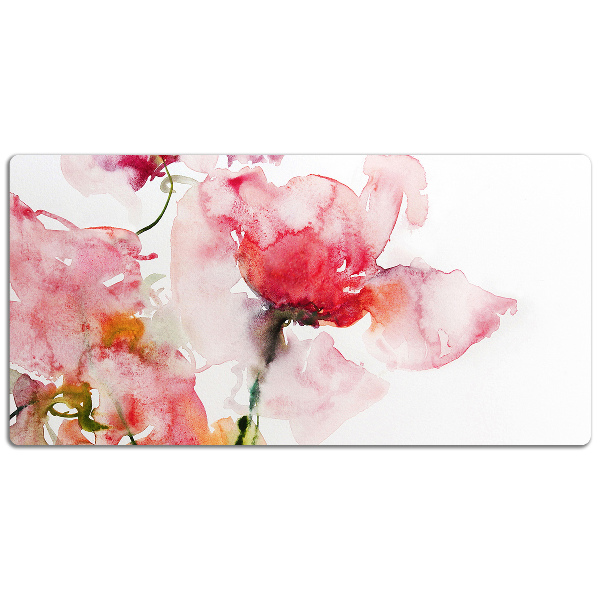 Desk pad watercolor flowers