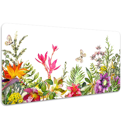 Desk mat tropical plants