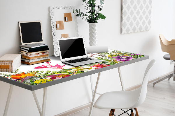 Desk mat tropical plants
