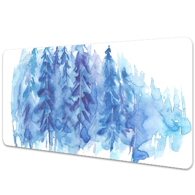 Desk mat Watercolor winter forest
