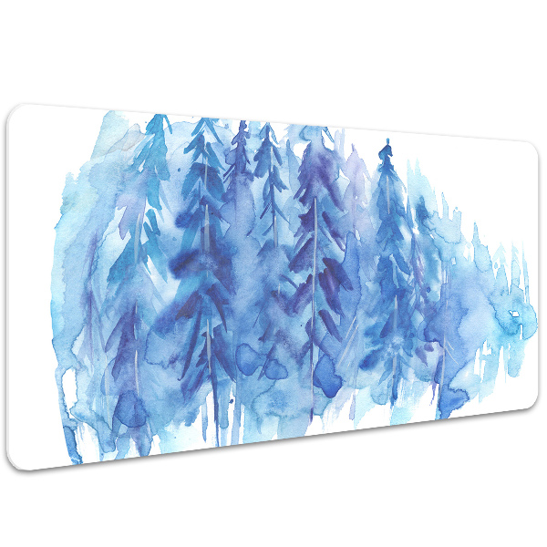 Desk mat Watercolor winter forest