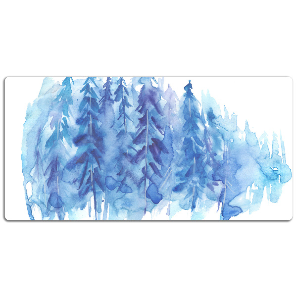 Desk mat Watercolor winter forest