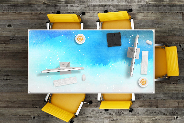 Full desk mat painted sky