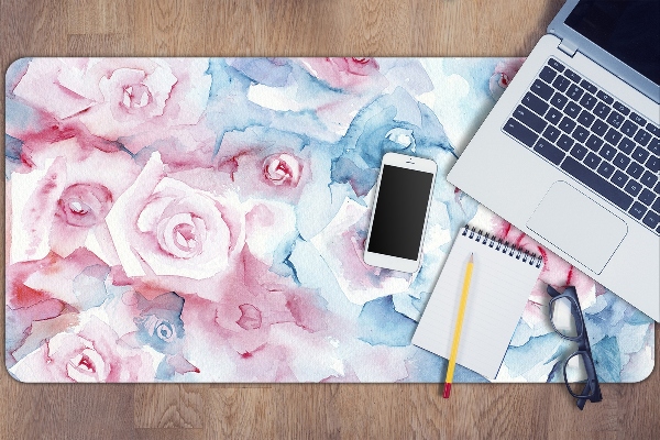 Full desk protector pastel Flowers
