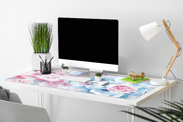 Full desk protector pastel Flowers